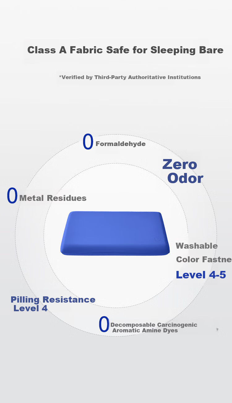 JD Jingzao infit Comfort Sleep Pillowcase Ultra-Soft High-Elastic Double-Sided Knit National Standard Class A Antibacterial Multi-Size Adaptable Energy Blue 8