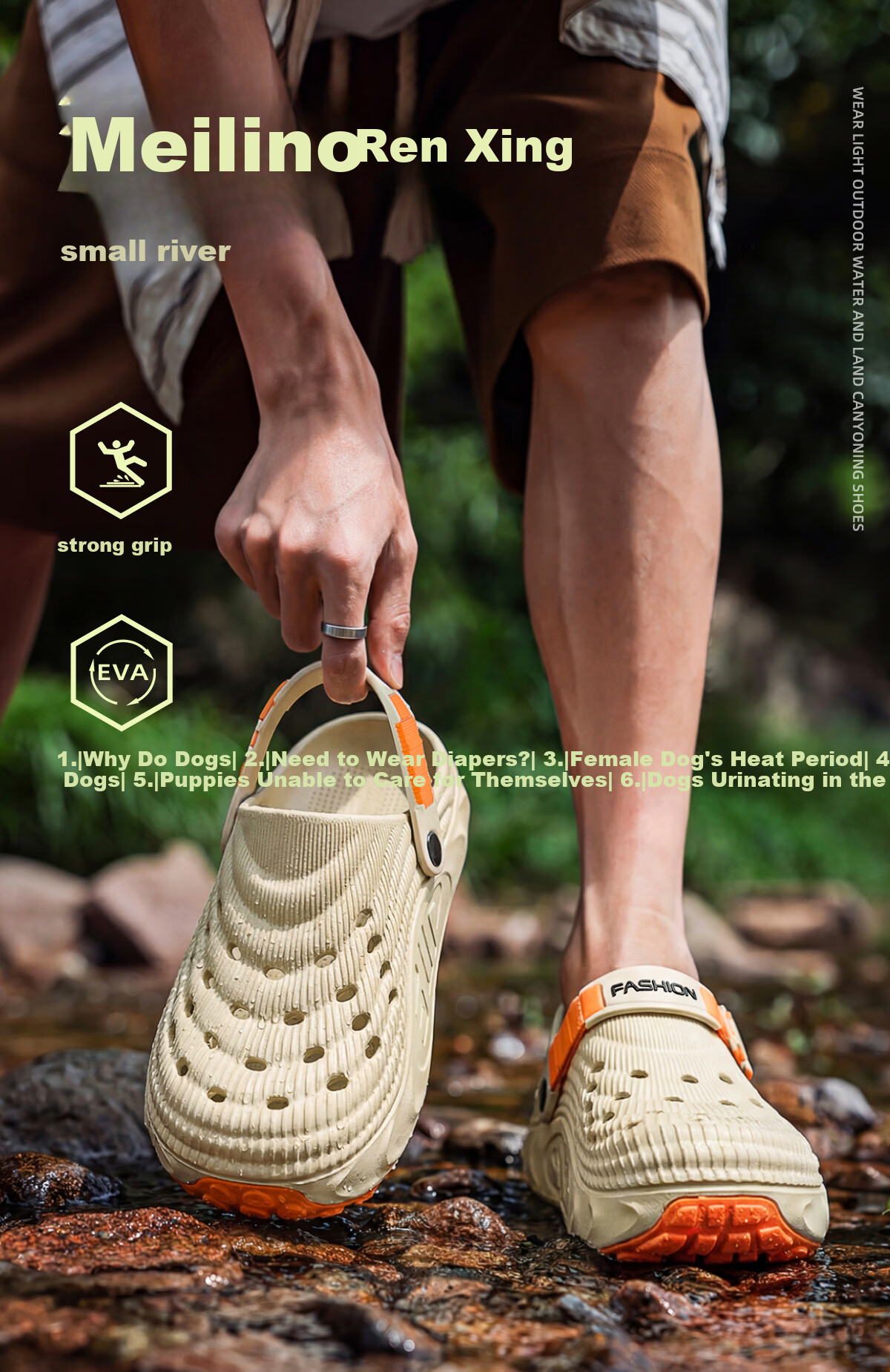 TZLDN Men's Non-Slip Ventilated Summer Outdoor Beach Creek Walking Sandals Dual-Purpose EVA Odor-Resistant Slippers for Driving and Outdoor Wear 1