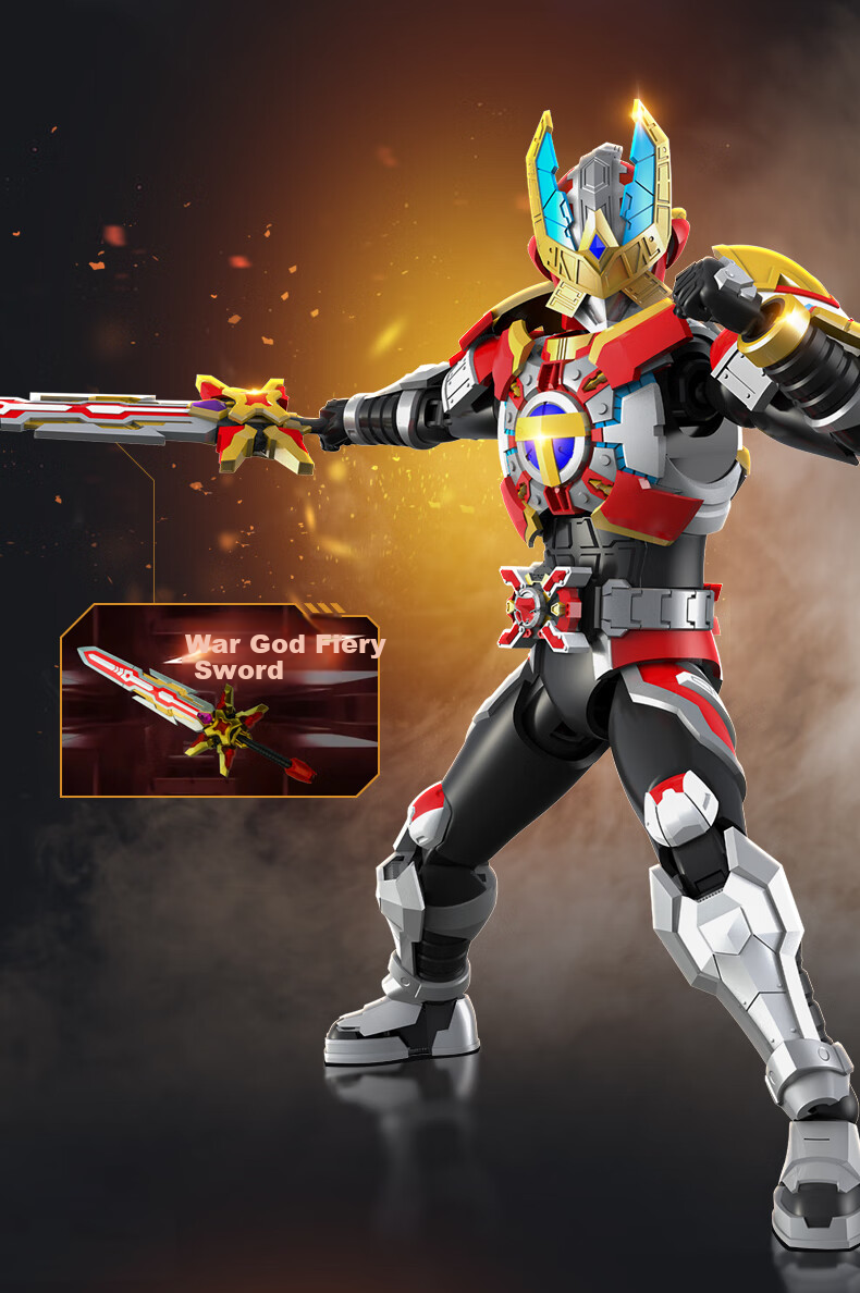 AULDEY Armor Hero Kai Ping Fei Ying Dual Form Assembly Action Figure Model, Jidian Feiying 17cm Articulated Doll 11