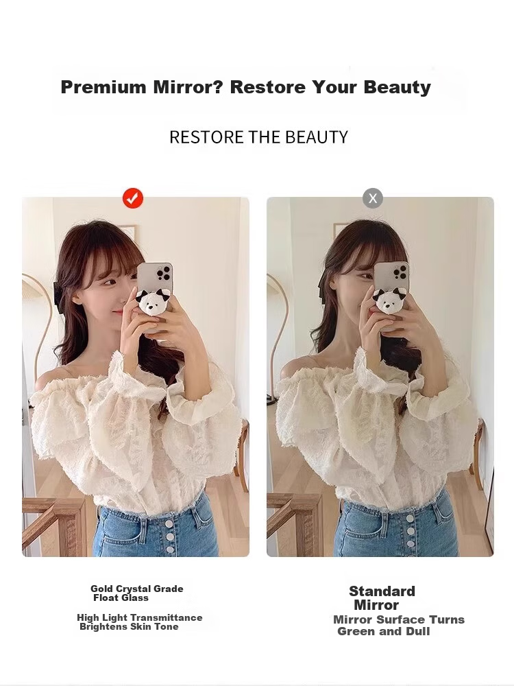 Musangfu Self-Adhesive Full-Length Wall Mirror for Home Bedroom Dressing Makeup Hanging Mirror 3