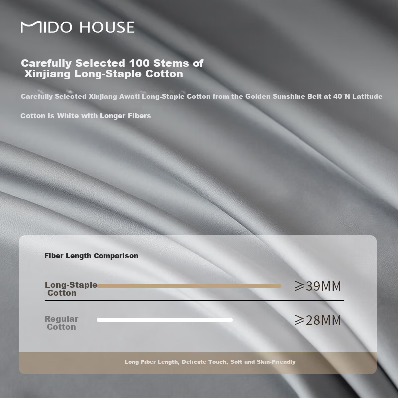MIDO HOUSE Mingdu 100-Thread Count Pure Cotton Duvet Cover Single Dormitory Quilt Cover Single A-Class 150*200cm Satay Gold