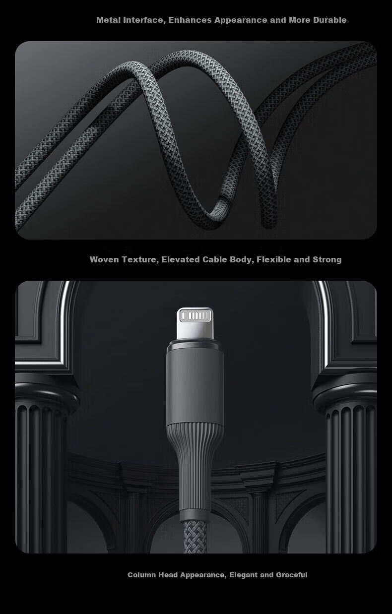 Aomake PD Fast Charging 30W/27W Apple Data Cable Type-C Charger Cable for iPhone 13/14/12 Pro Max/11/XP/8 Smartphones and Tablets 4