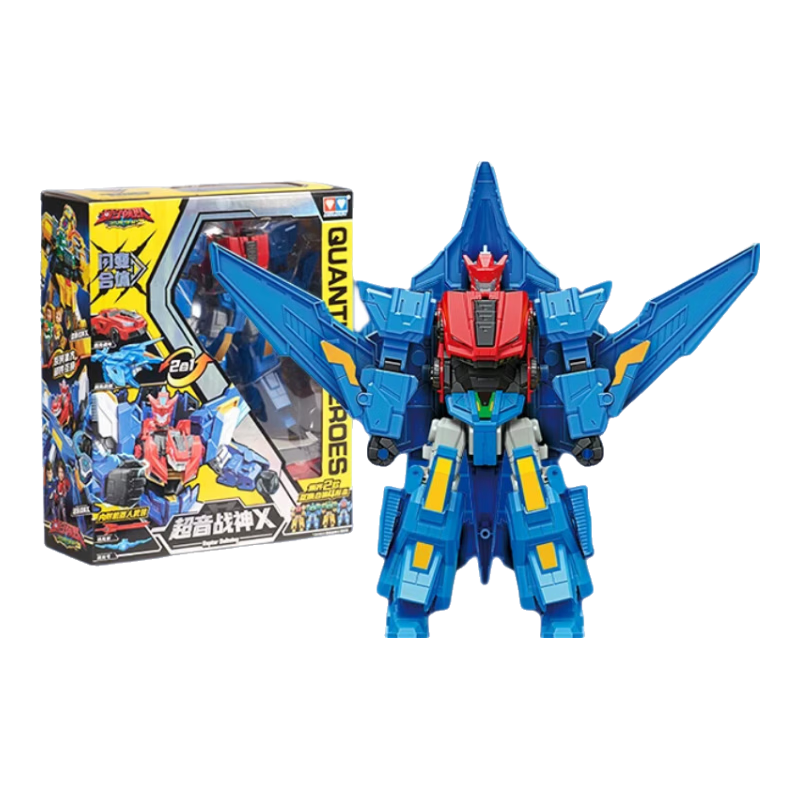 AULDEY Quantum Squad Transformable Robot Action Mecha Toy Flash Fusion - Supersonic War God X Kids Toy Gift