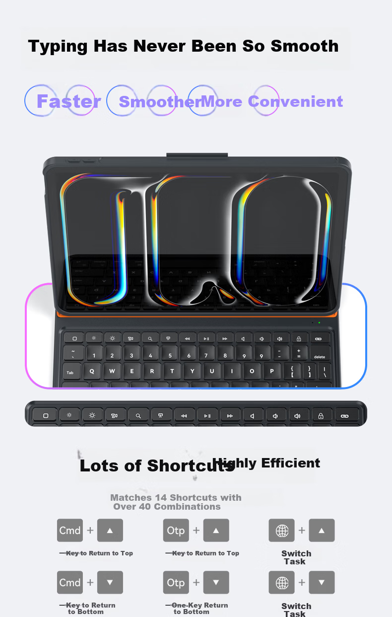 Suoying Ultra Lightweight iPad Air 8/7/6 Keyboard Protective Case Integrated Magic Keyboard Apple Tablet Bluetooth Keyboard and Mouse Set 12.9 Inch 2026/25/24 13