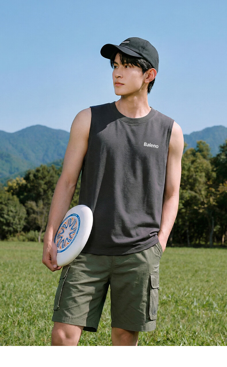Baleno Men's Summer Antibacterial Cooling Breathable Loose Vest Casual Everyday Sleeveless Shirt 19