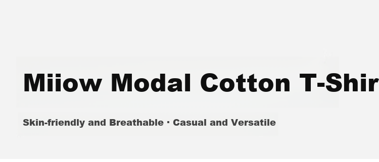 Miiow Men's Heavyweight V-Neck Modal Cotton Short Sleeve T-Shirt High-End Business Breathable Versatile Commuter Casual Base Shirt 1