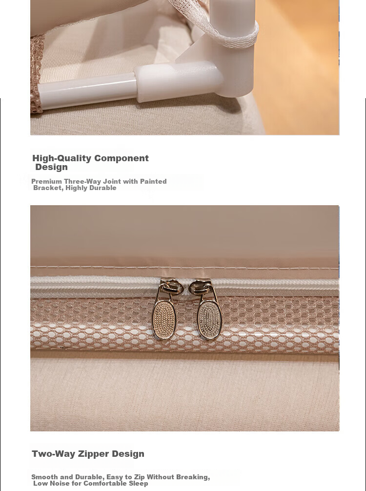 MUJI Anti-Fall Mosquito Net A-Class Full Enclosure Baby and Children's Mosquito Net Home Use Three-Door 1.5x2m Bed 11