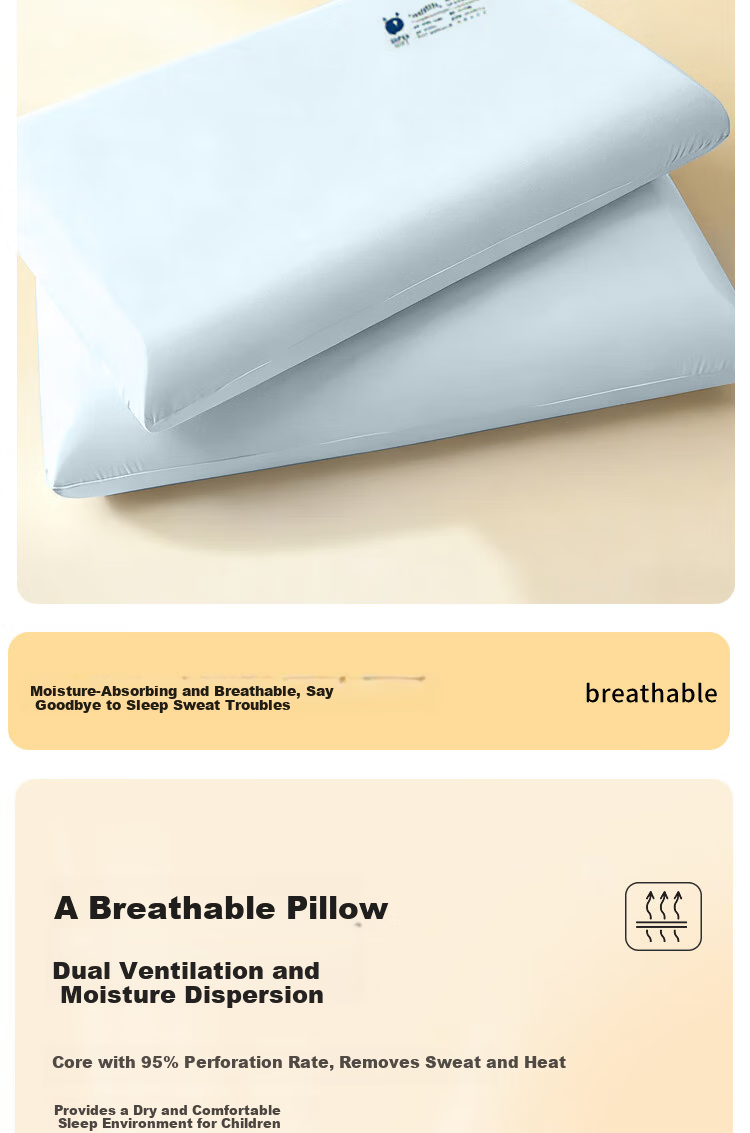 Zhang Yu Children's Pillow Slow Rebound Deep Sleep Neck Support Memory Pillow Four Seasons Universal 40*70*8cm Pink 5
