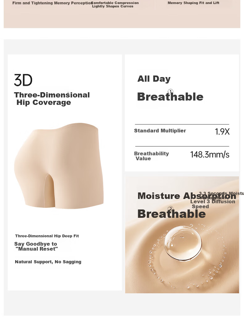 Neixiaoban 2-Pack Safety Shorts Anti-Exposure Seamless Cotton Antibacterial Crotch Two-in-One Boxer Briefs Ice Silk Leggings M 10