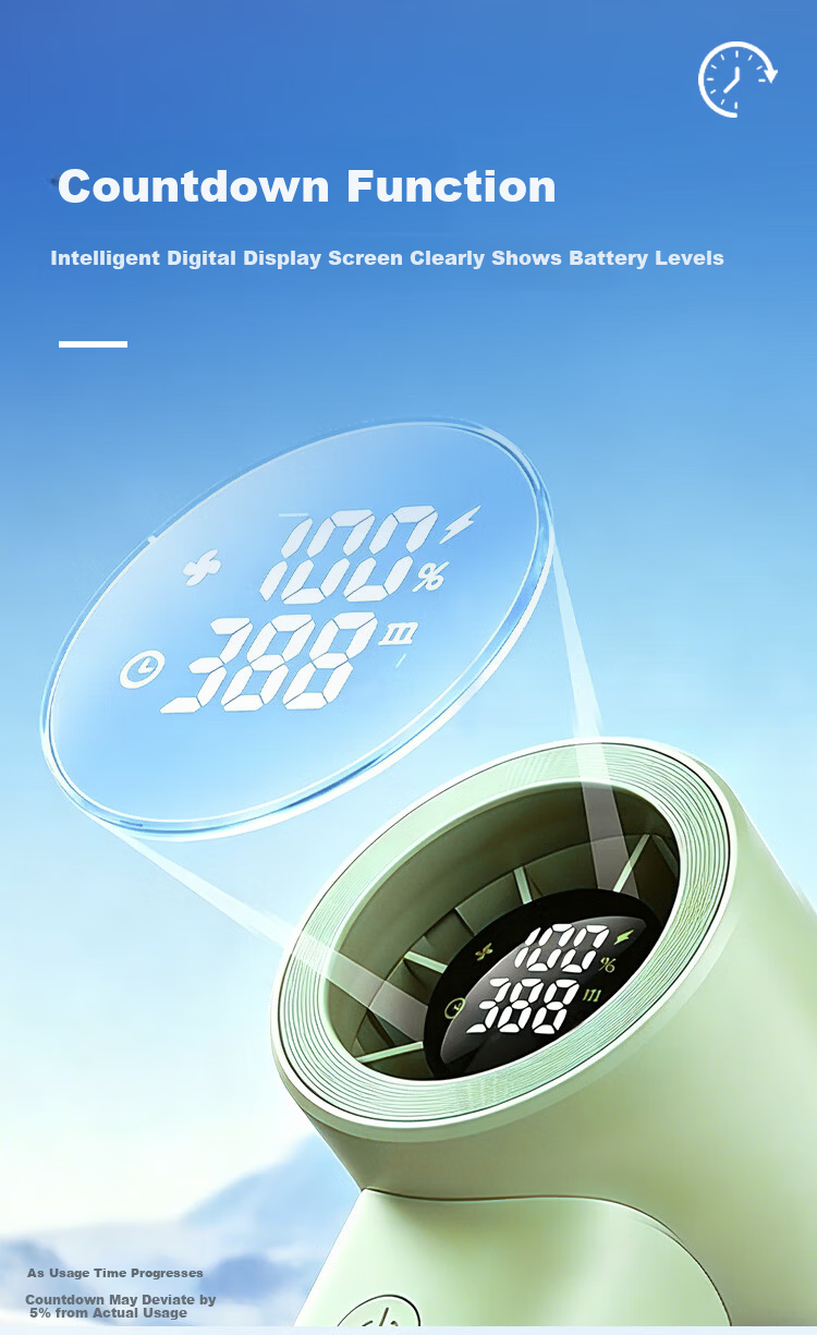 Kingdee Desktop USB Mini Fan Portable Silent Electric Fan Strong Personal Fan for Students Dorm Bedside Office Desk 3000mAh 3