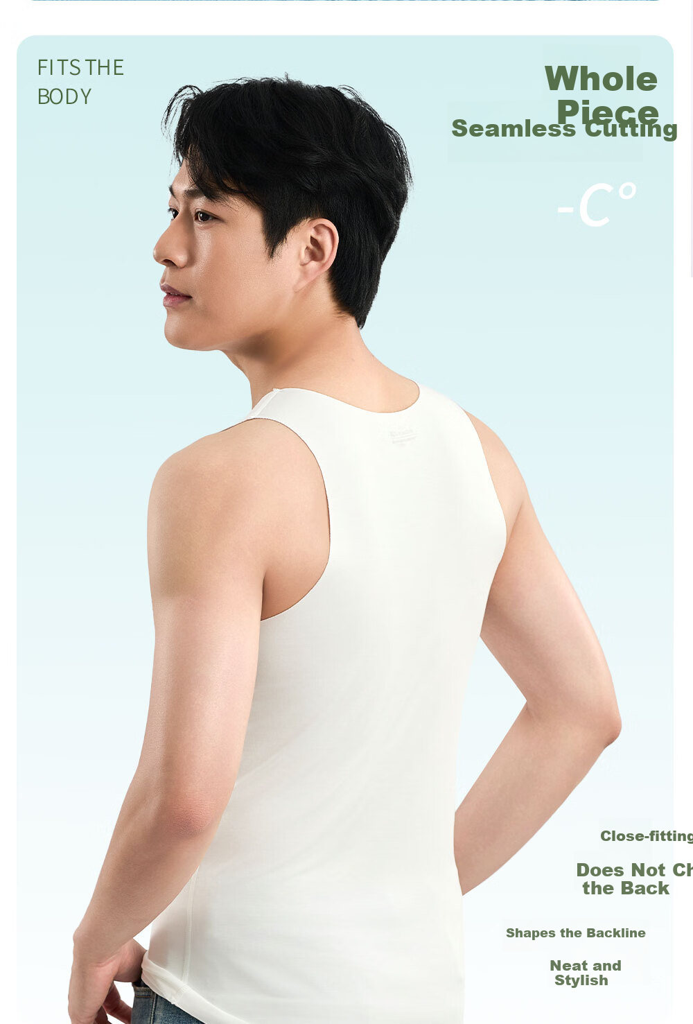 Jingshuran JD Own Brand Shu 80s Lenzing Modal Men's Seamless Vest 3
