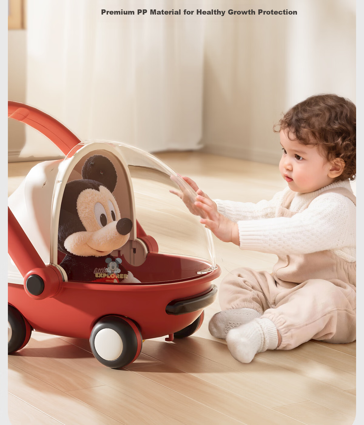 Disney Baby Walker Anti-O-Leg 2026 Model Anti-Tip Balance Walker for Babies 10 Months and Older Baby Push Walker 24