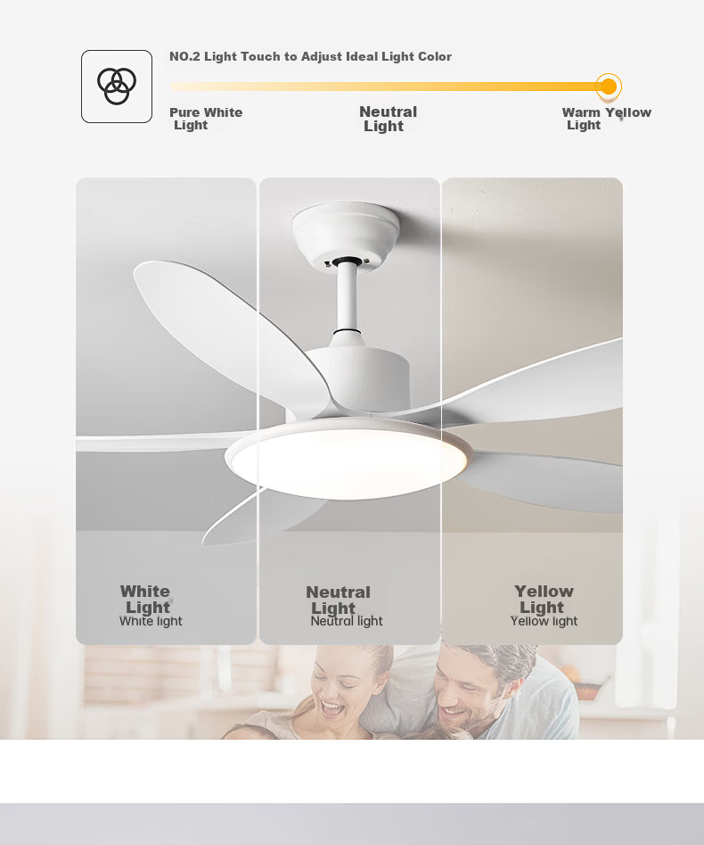 Airmate [With Installation] Ultra-thin Ceiling Fan Light Integrated Home Living Room High Wind Speed Fan Light Dining Room Ceiling Fan Bedroom 2
