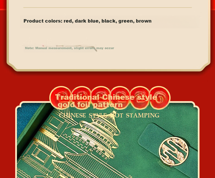 Tangyi Premium Business A5 Green Guochao Notebook Meeting Journal Gift Box 100 Sheets 200 Pages Back to School Teacher's Day Practical Custom Gift 7