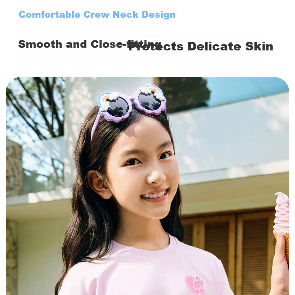 Anta Kids Sports Set Girls 2026 Summer Breathable Skin-friendly Cotton Short Sleeve Skirt A62626702 10