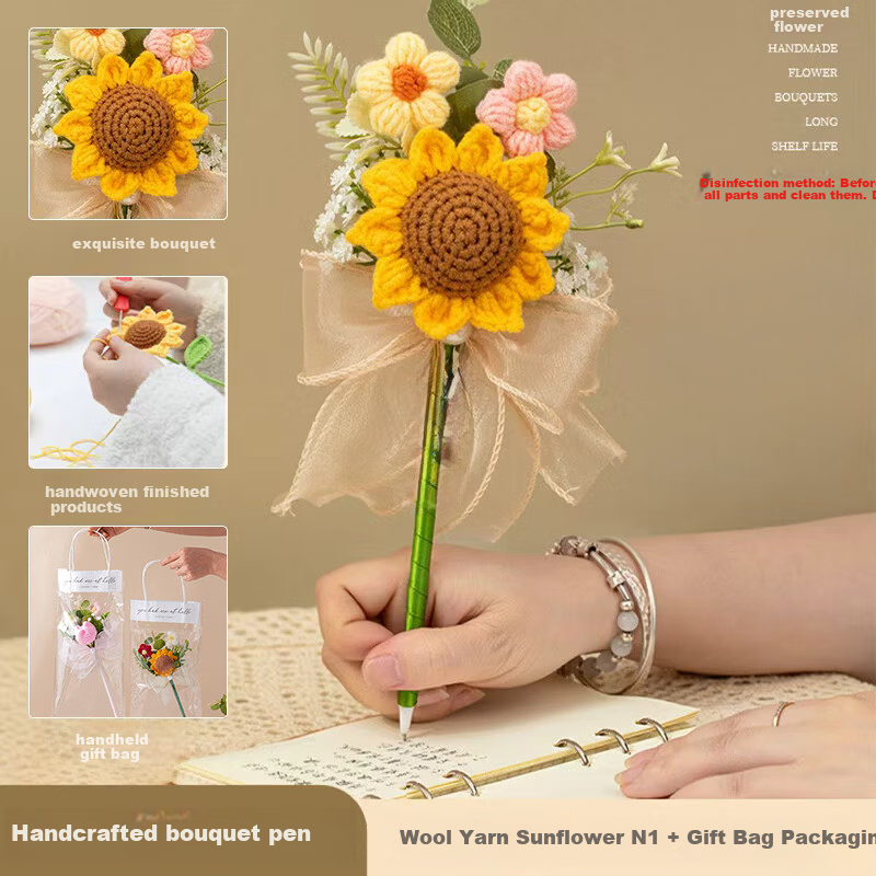 Jiamo Bouquet Pen Handwriting Flower Pen 2026 New High-End Practical Kindergarten Creative Niche Premium Gift Sunflower Children's Day 2