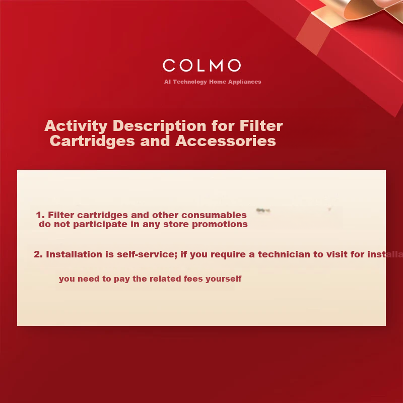 COLMO Water Purifier Replacement Filter RC119 PAC Filter Cartridge for Home Use