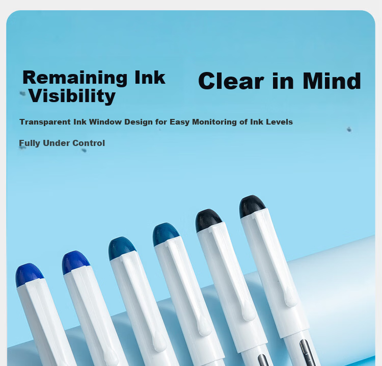 JD Jingzao Direct Liquid Cartridge-Free Fountain Pen EF Nib 0.38mm Blue 6-Pack for 3rd-6th Grade Elementary Students Calligraphy Practice 7