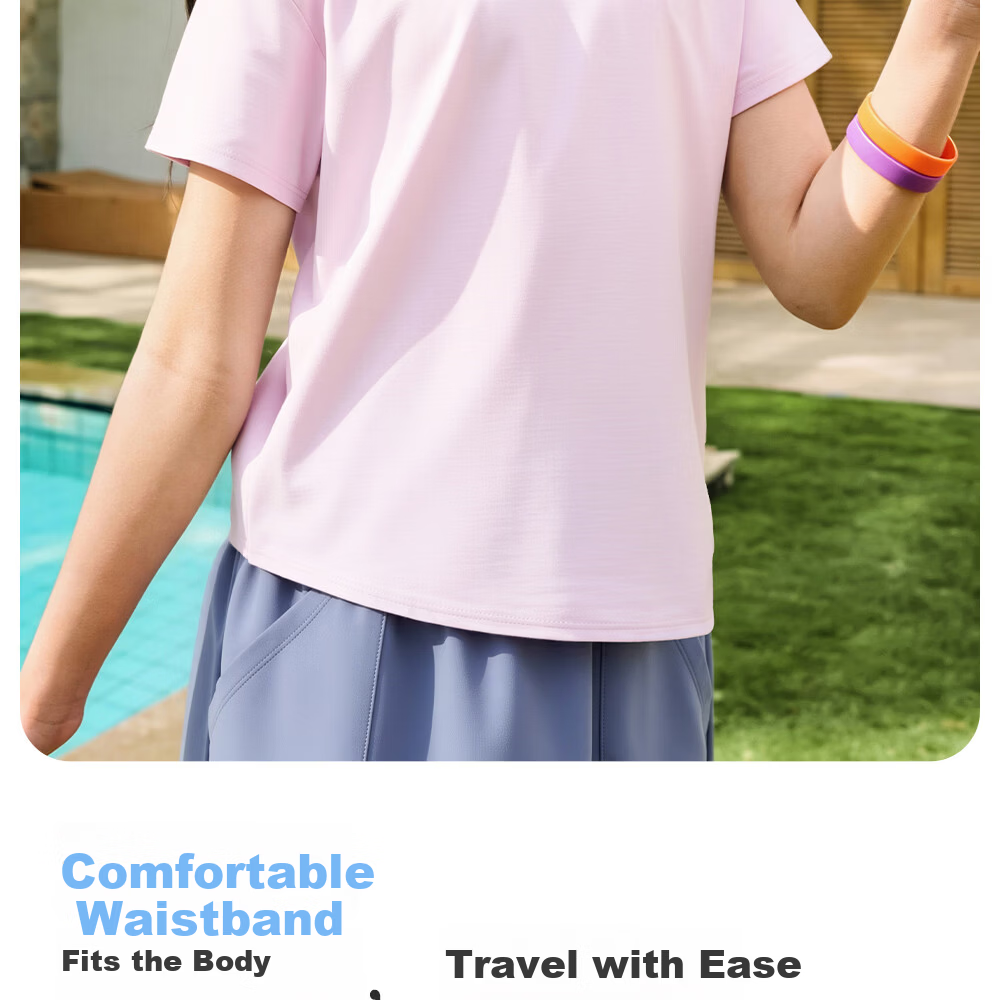 Anta Kids Sports Set Girls 2026 Summer Breathable Skin-friendly Cotton Short Sleeve Skirt A62626702 11