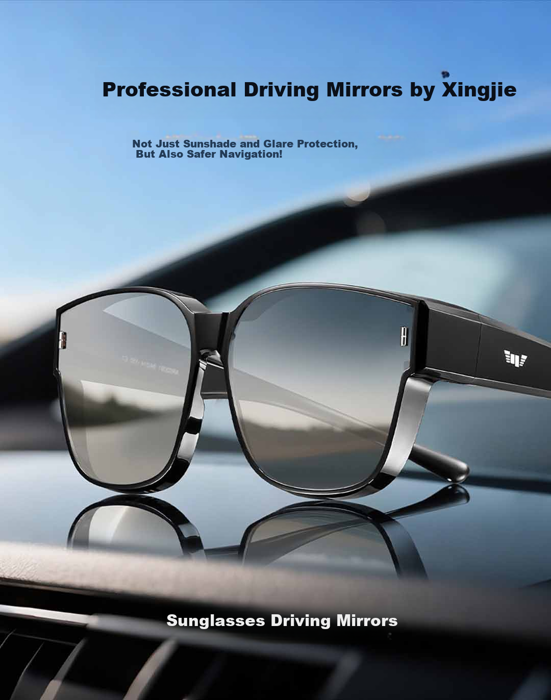 Bertha Transitional Driving Sunglasses for Men Prescription Compatible Photochromic Polarized Sun Glasses Driver HUD Compatible Day and Night Use 1
