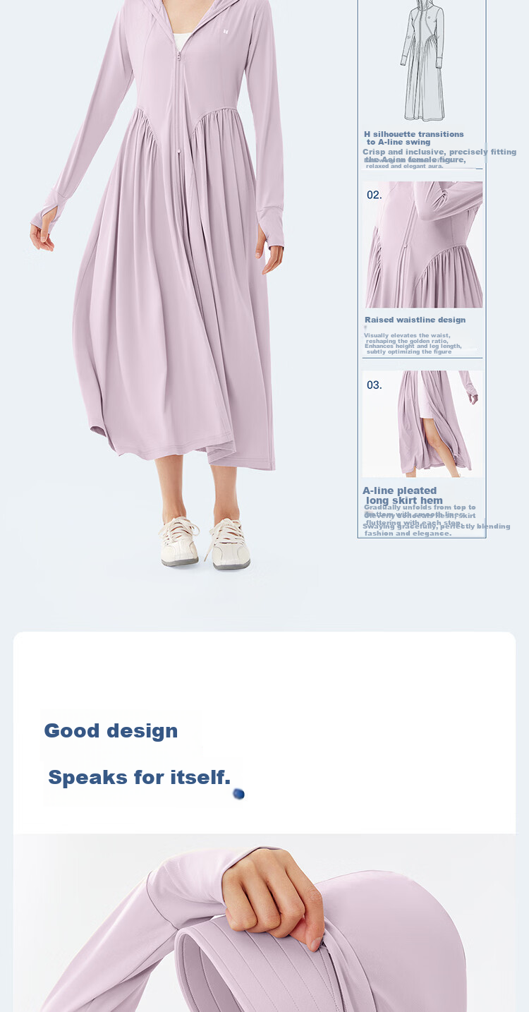 Moxun [Kunling Same Style] Palace Style Sunscreen Long Dress for Women New Original Yarn UV Protection Sun Protection Clothing 26 New Model 5