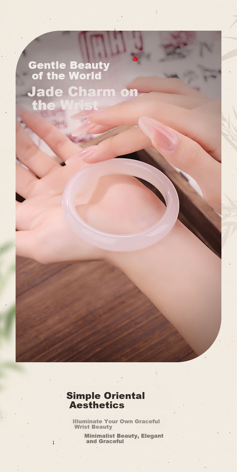 Shuibei White Moonlight Chalcedony Bangle for Women Simple Elegant Chalcedony Bracelet Birthday Gift for Wife Girlfriend 3
