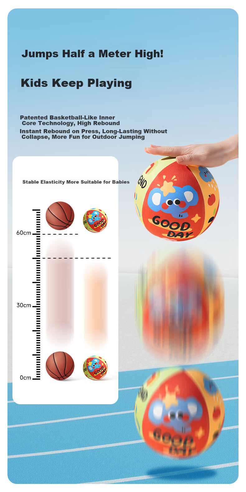 Rushan Liuyi Children's Day Gift Plush Silent Basketball Toy Soft Bouncy Small Leather Ball Indoor Training Ball 7
