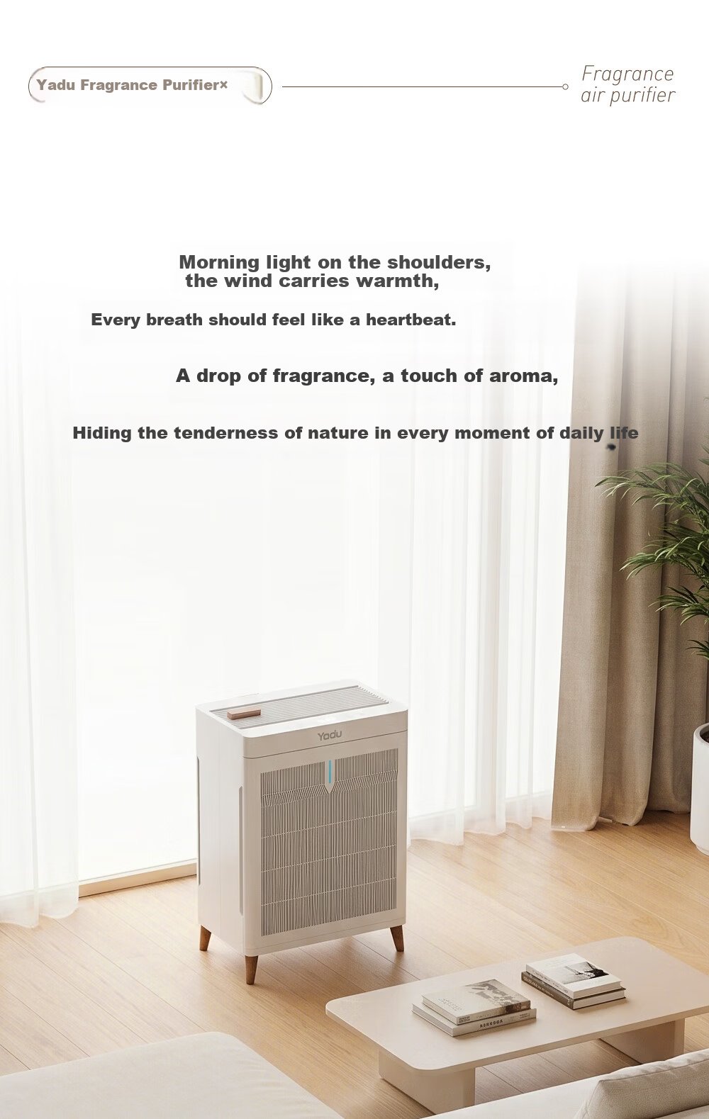 YADU Air Purifier Office Home Air Cleaner Formaldehyde and Smog Removal with Aromatherapy Box KJ320F-X1 5
