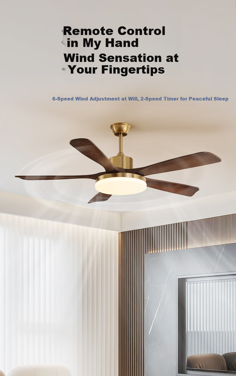 HP Eye-Care LED Vintage Style Remote Dimmable Integrated Ceiling Fan Light Zhongshan Lighting with Installation Package 10