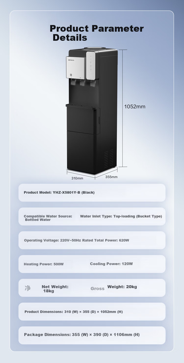 TRULIVA Large Ice Cube Tea Bar Machine 2026 New Home Smart Hot and Cold Barrel Water Boiler Integrated Vertical Water Dispenser Fully Automatic Tea Bar Machine for Living Room and Office 17