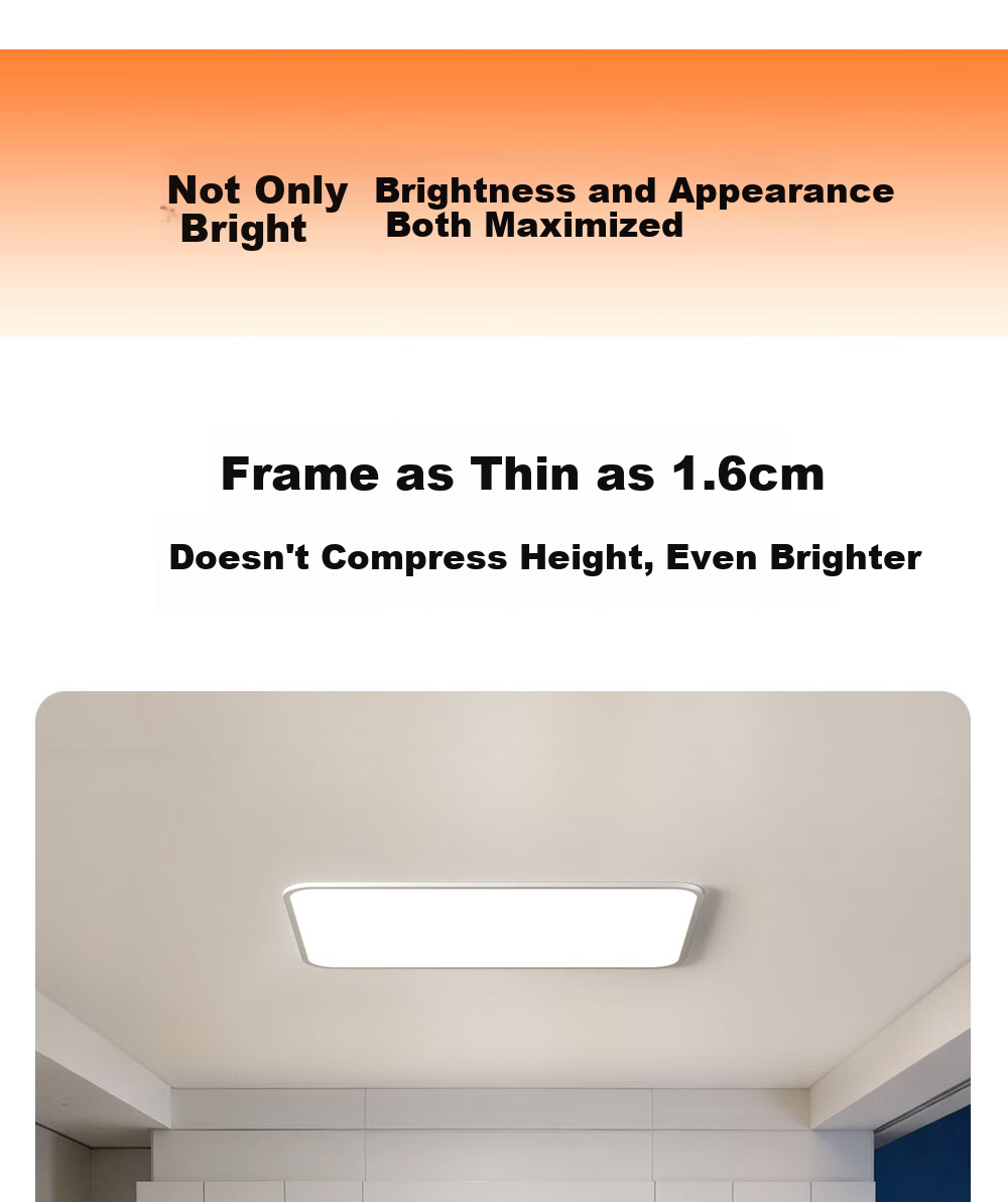 Kuka LED Ceiling Light Eye Protection Philips Aluminum Living Room Bedroom Simple 38cm Round [Installation Included] 14