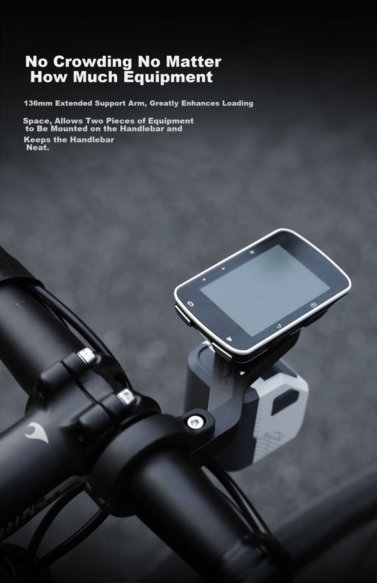 MAGICSHINE Integrated Extension Mount for Bicycle Light, Handlebar Mount for Cycling Computer and Sports Camera Attachment Accessories 7
