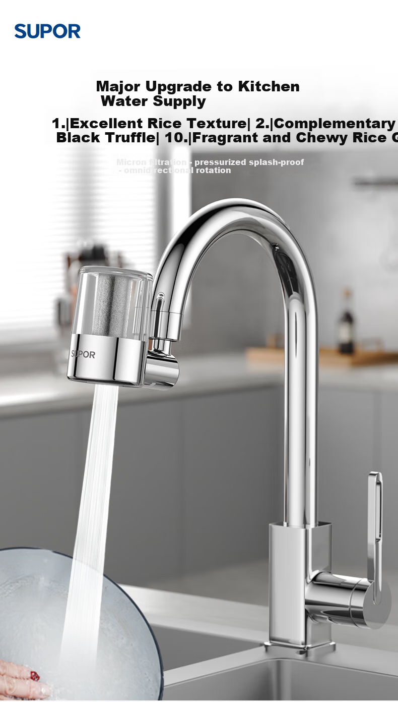 SUPOR Kitchen Faucet 720° Filter Water Purifier Splash-Proof Universal Rotatable Extendable Tap Water Purification Nozzle S 2