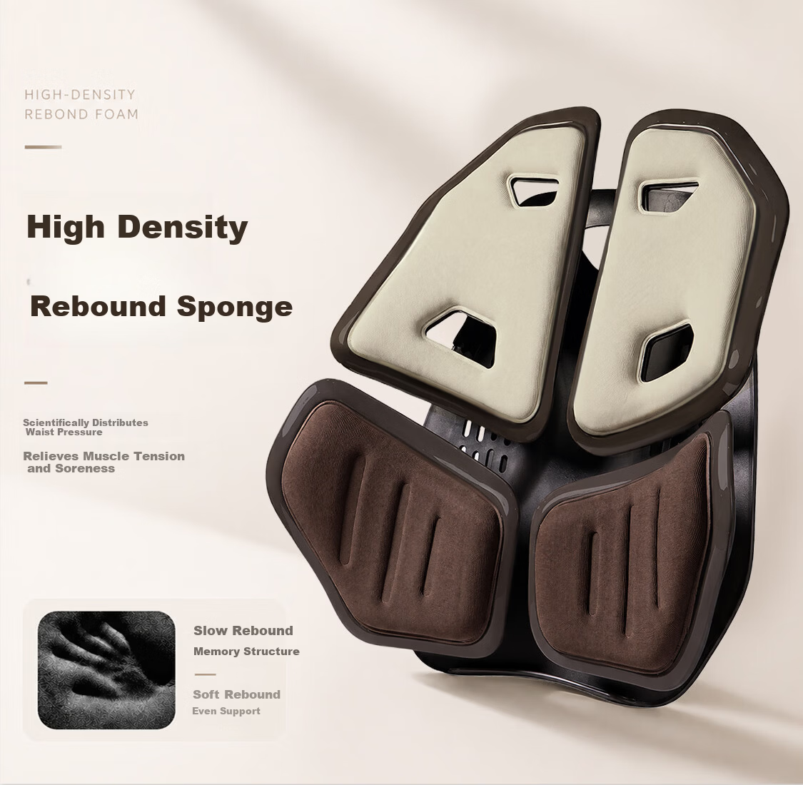 Bubble Car Lumbar Support Cushion Ergonomic Backrest Office Seat Long Sitting Essential Father's Day Gift 11