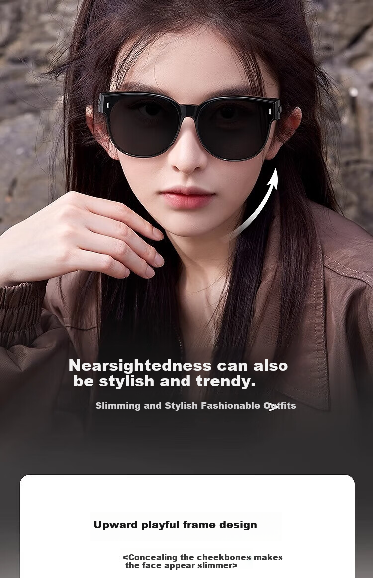 Jingleme 2026 New Polarized Clip-On Sunglasses for Women Prescription Driving UV Protection 5