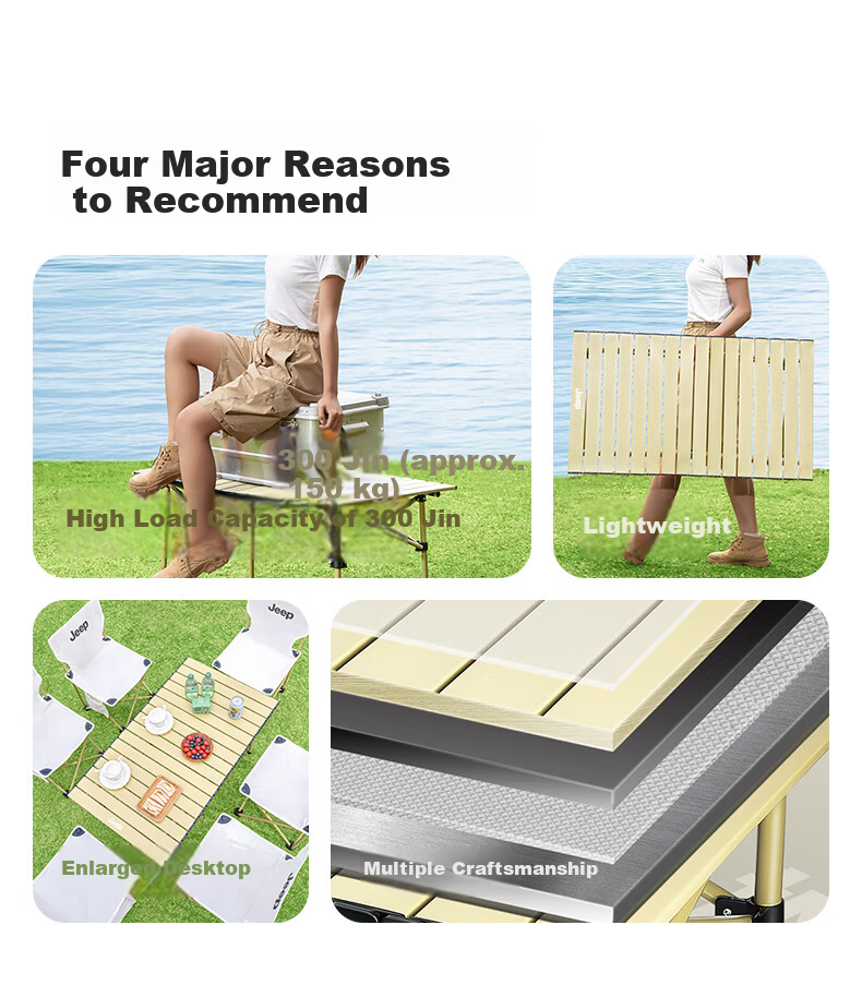 JEEP Outdoor Folding Chair Portable Fishing Stool Small Folding Stool Camping Picnic Art Sketching Chair - Model 39 White 1