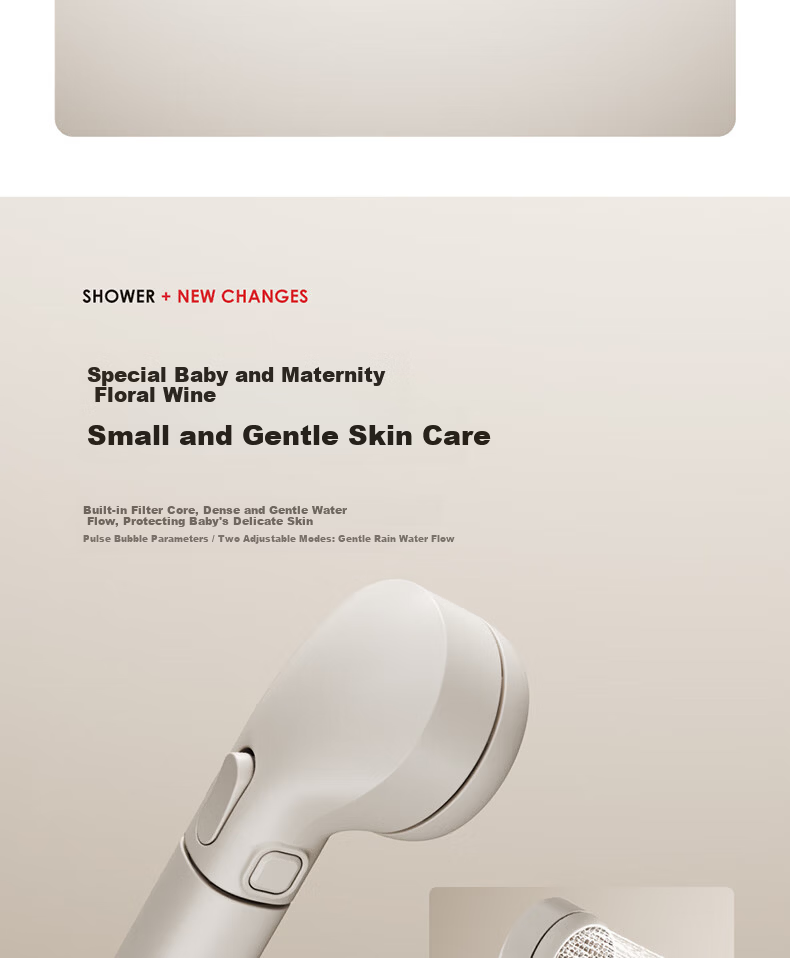 Mona Lisa Shower Set Small Apartment Digital Display Adjustable Full Copper Bathroom Simple Pressurized Piano Shower M13 Milk White 23