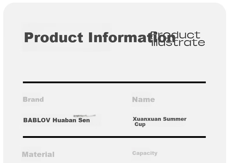 BABLOV Huaban Sen Water Bottle for Girls High-Value Student Summer Portable Plastic Water Jug Car Large Capacity Straw Cup 15