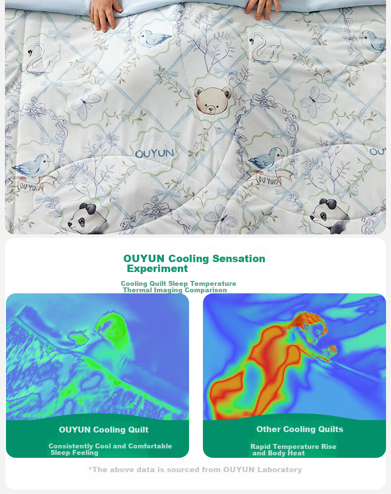 OUYUN [Plant Fiber] Baby Silk Summer Quilt Cooling Blanket Children's Small Quilt Summer Kindergarten Cooling Mint Air Conditioning Quilt 10