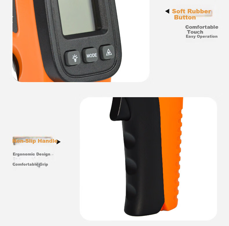 Pading Infrared Thermometer Industrial High-Precision Temperature Gun for Water, Oil, and Kitchen Baking Temperature Measurement 9