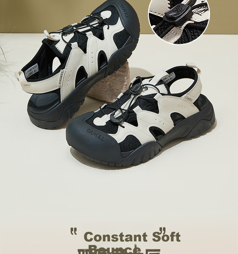 CAMEL Cute Outdoor Casual Water Land Dual-Use Beach Sandals L26M076003 Pink Size 36 8