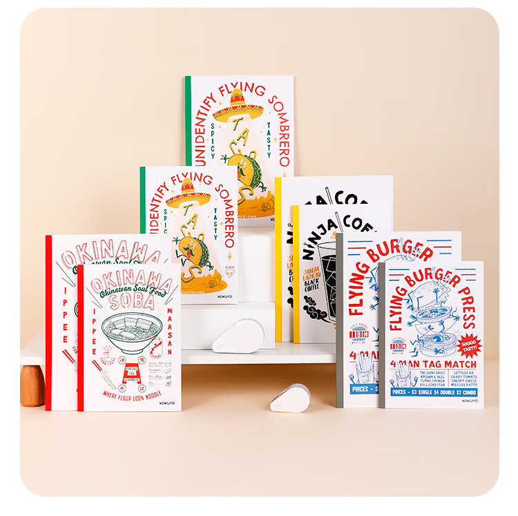 Kokuyo Back-to-School Softcover Notebook B5/40 Pages/8mm Ruled Illustrator Notebook Fantasy Advertising Poetry 4-Pack WCN-DNB54-J169 15
