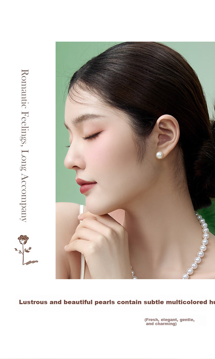 Elegant Faux Pearl Bead Necklace with Green Agate Pendant Jewelry Set of 3 Birthday Gift for Girlfriend, Mom, and Elders 5