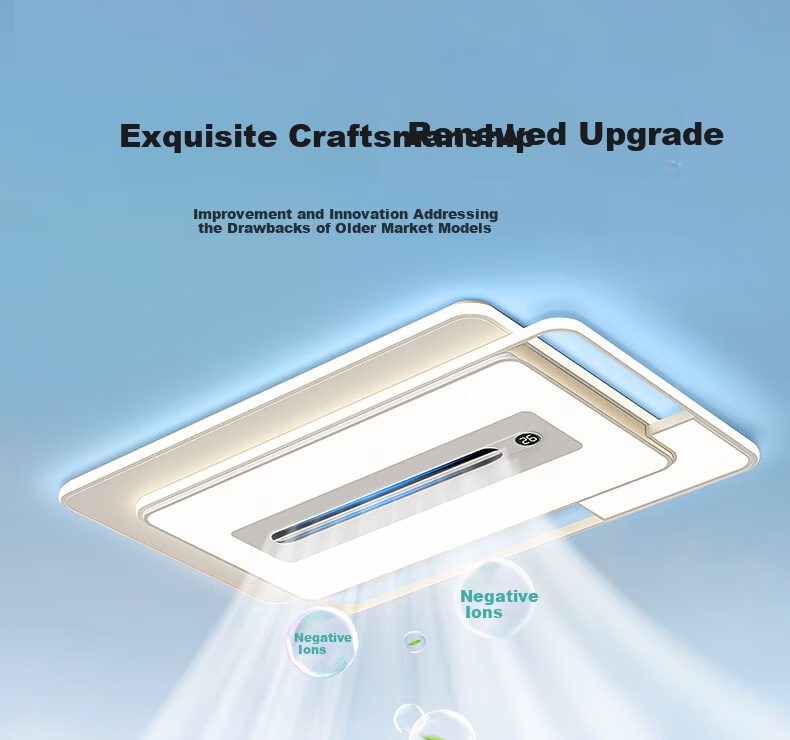 HP Pure Eye Protection Living Room Leafless Fan Ceiling Light Smart Bedroom Lamp Zhongshan Lighting Zhenzhiguang 4
