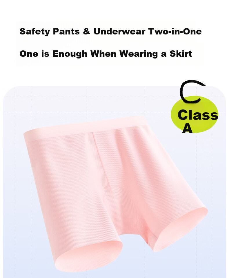 Modal Girls' Safety Shorts Summer Thin Breathable Ice Silk Seamless Children's Underwear Anti-Exposure Two-in-One Bottoming Boxer Shorts 3