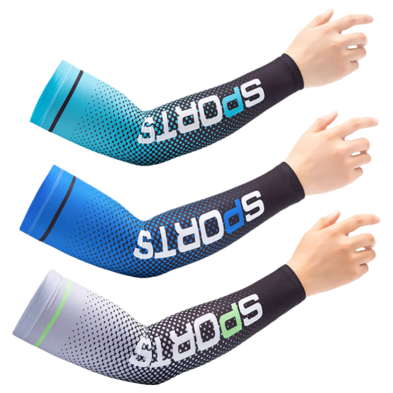 Bejirog Men's Ice Silk Cooling Sleeves Women's Sun Protection Thin Arm Sleeves Gloves Outdoor Driving Cycling Hand Protection Arm Guards