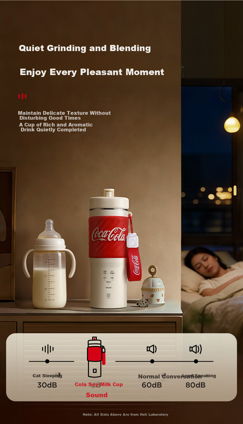 Coca-Cola Price Protection 618 Mini Portable Soy Milk Maker Fully Automatic No-Boil 2026 New Model 1-2 Person Hot Milk Cup Multifunctional Blender A-PB03GW 5