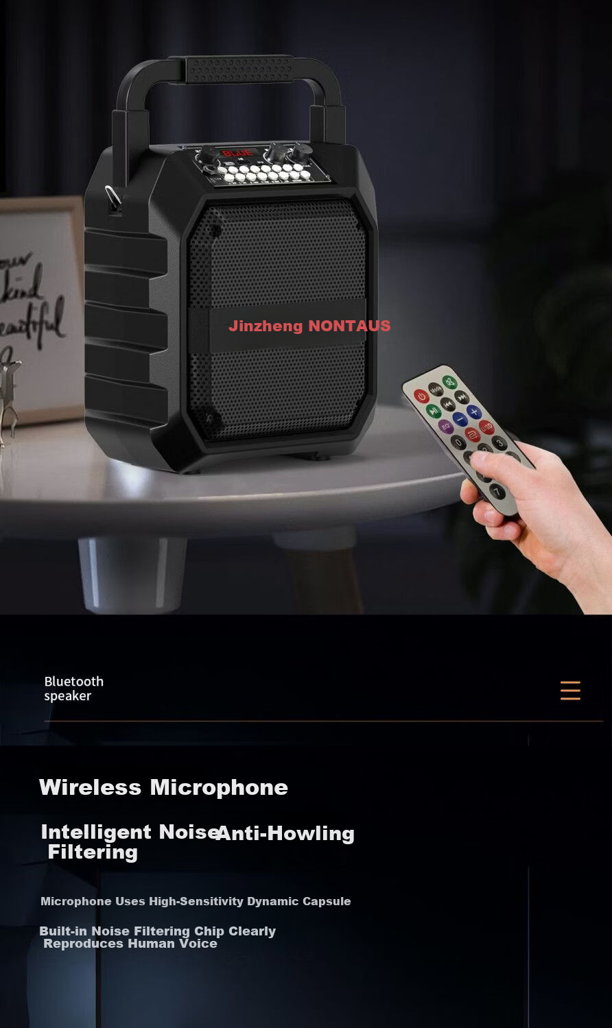 Jinzheng M171 Outdoor Bluetooth Speaker Portable High Volume Square Dance Amplifier All-in-One Home KTV Singing Small Karaoke Microphone Without Mic 12