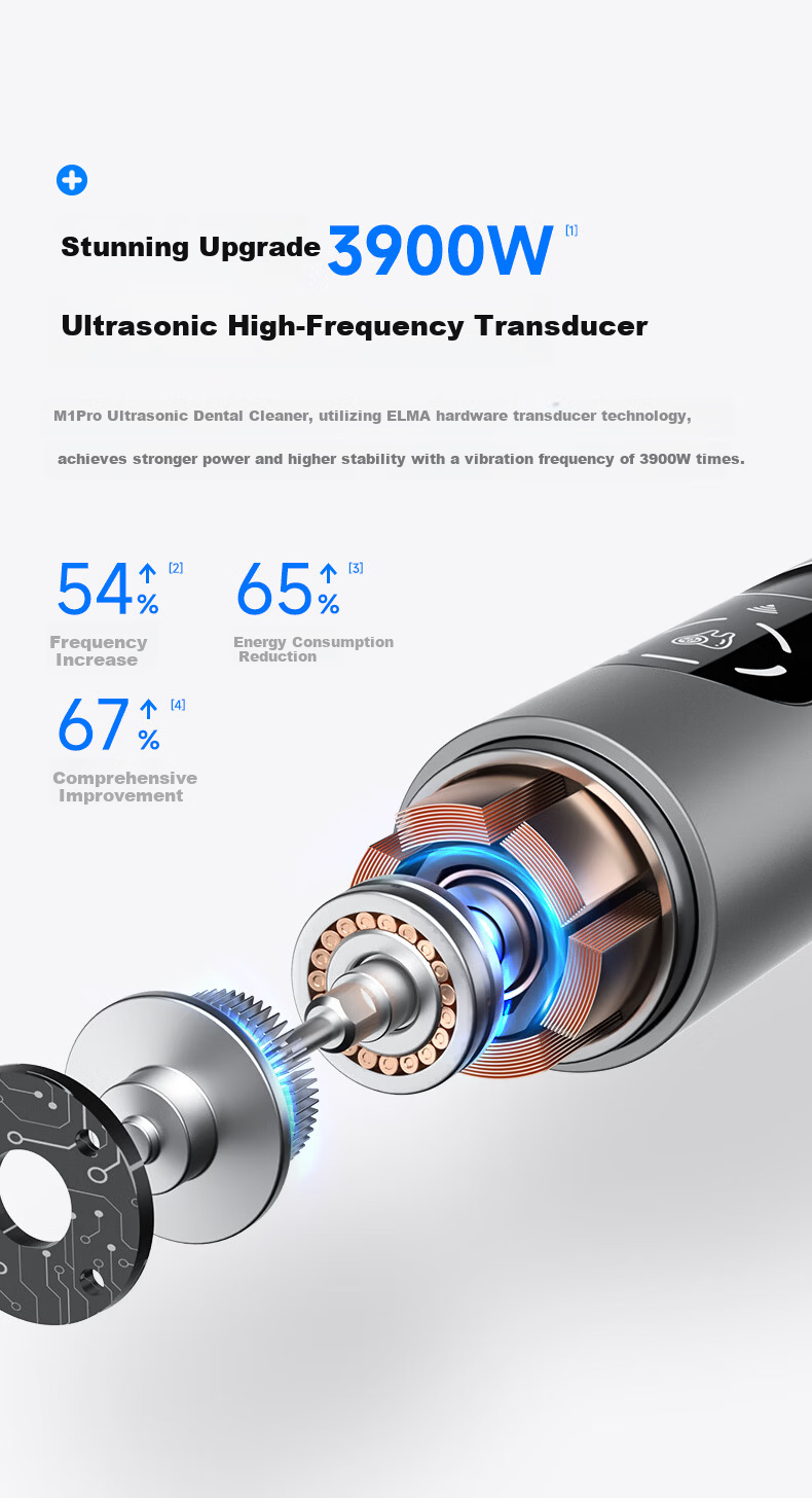 Moon Crescent Ultrasonic Teeth Cleaner M1 Pro Visual Tooth Tartar Remover Dental Cleaner Yellow Stain Remover Gift for Husband Boyfriend 10