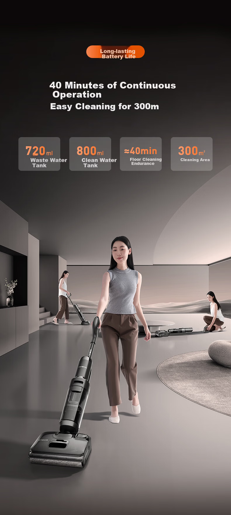 TINECO Fuwan StretchPlus High-Energy Floor Washer Robot with Anti-Tangle, Sterilization, Quick-Dry, and Automatic Cleaning Functions 9